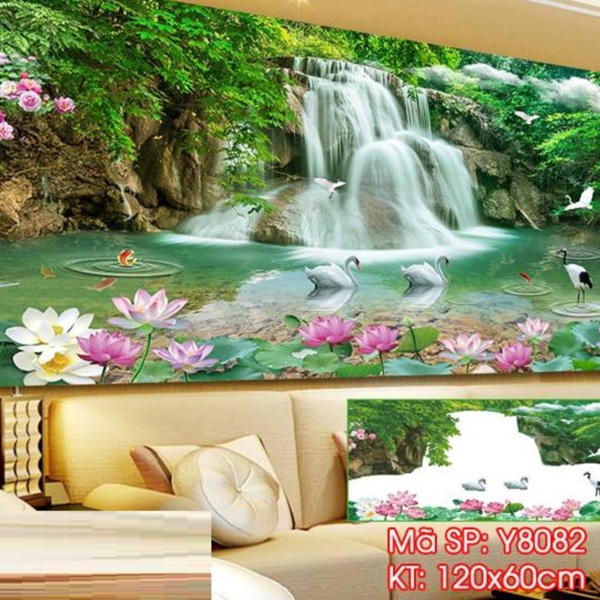 Tranh đính đá phong cảnh Thiên Nhiên Giao Hòa Y8082 120x60cm