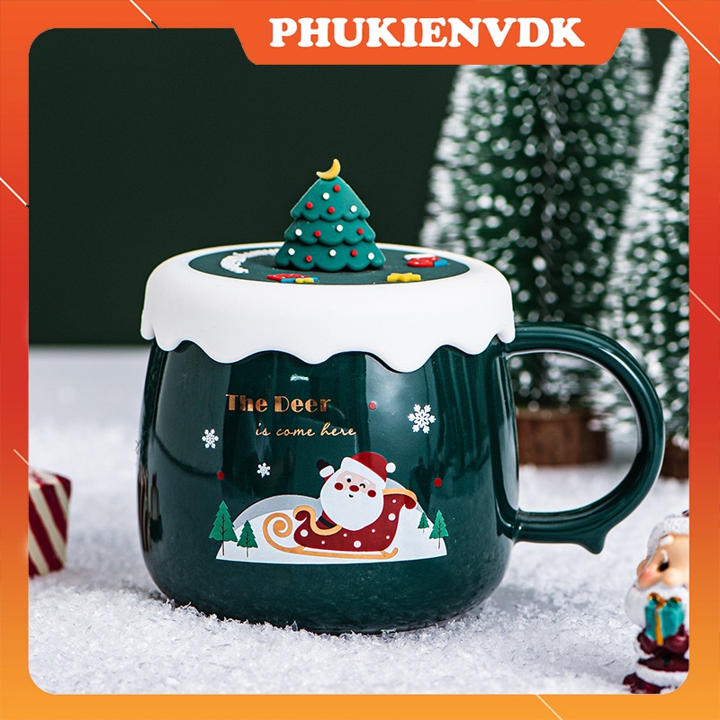 Ly Cốc sứ cốc quà tặng Noel Giáng Sinh 24/12 cao cấp kèm hộp quà