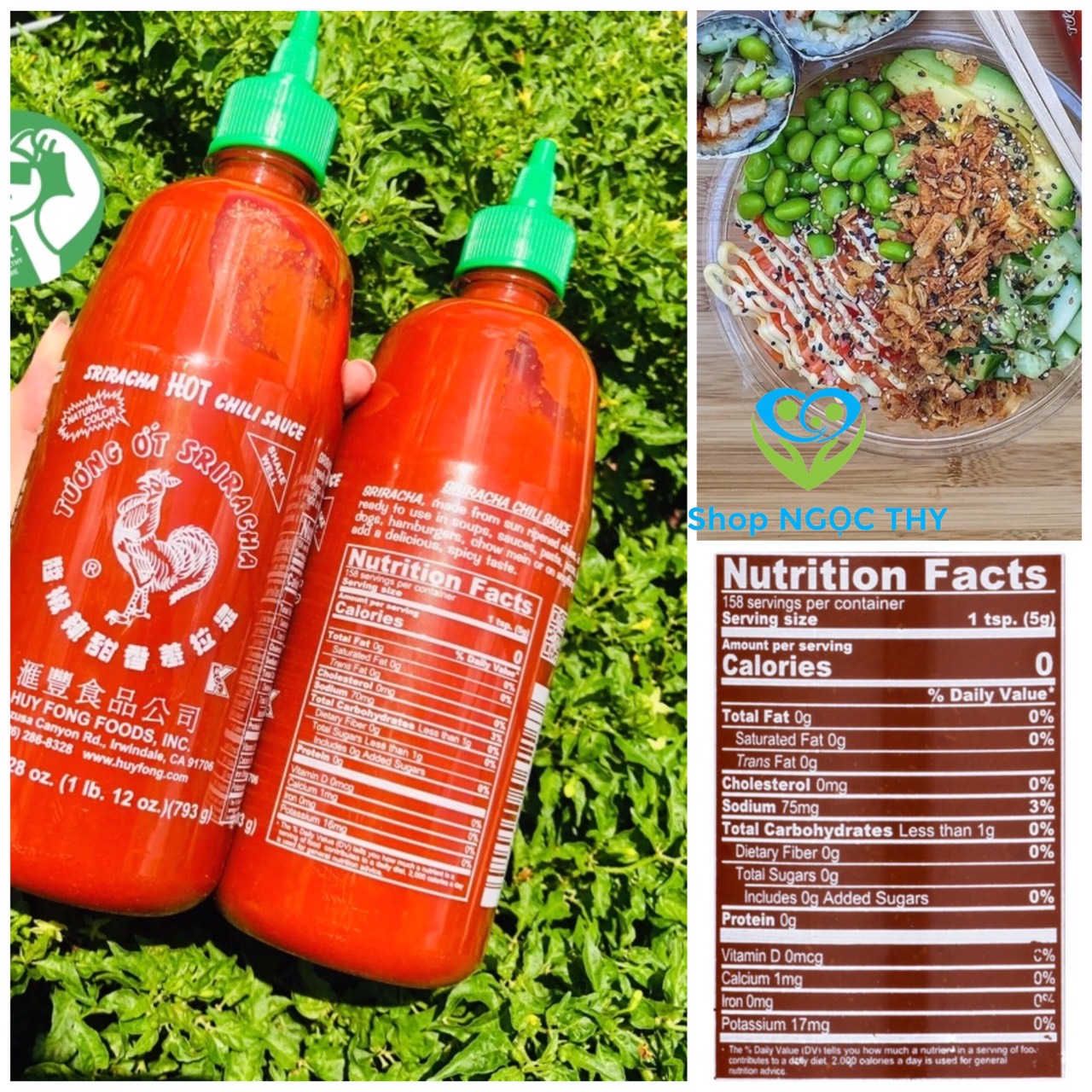 Chili Sauce Sriracha dieting 0 calories 481 grams