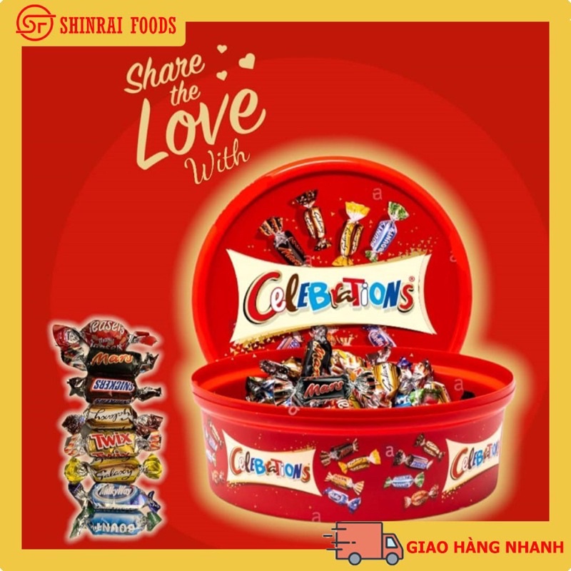 Socola Celebration 8 loại 650gram Đức