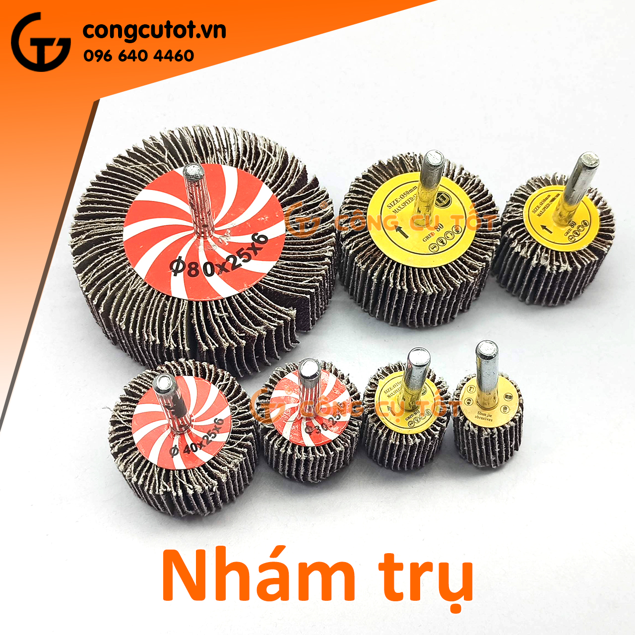 Nhám trụ - nhám xếp hình trụ dài 25mm chuôi 6mm