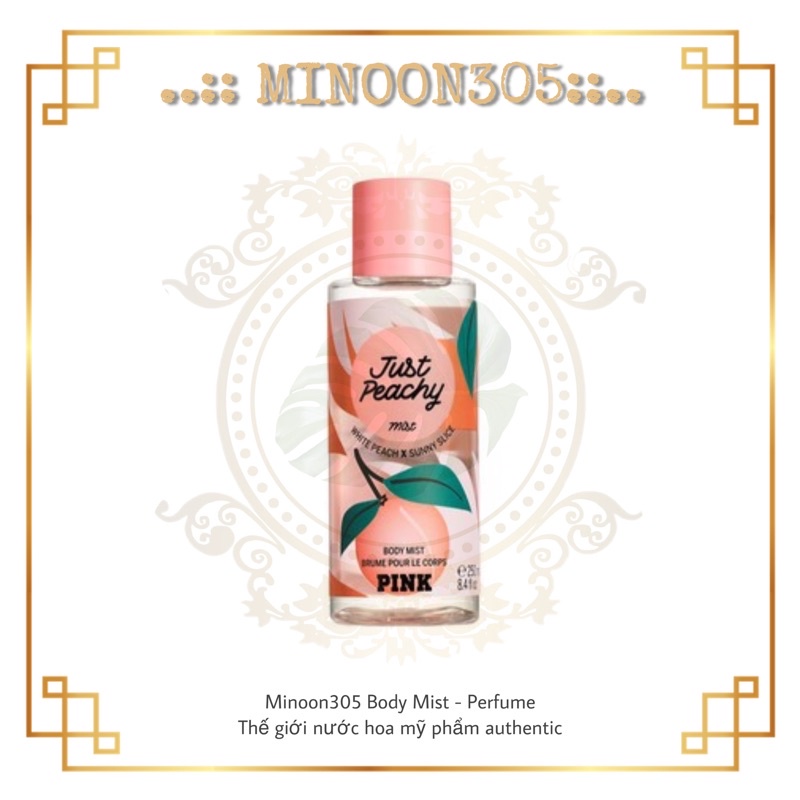 Xịt thơm 𝗩𝗜𝗖𝗧𝗢𝗥𝗜𝗔'𝗦 𝗦𝗘𝗖𝗥𝗘𝗧 pink just peachy 30ml/50ml/100ml/250ml