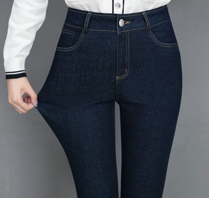 Quần Jean Nữ 03XB XANH BỐ (Có Size Đại) - Quần Jeans Nữ Lưng Cao Co Giãn Tốt - Quần Bò Nữ Kiểu Dáng Basic - 31016