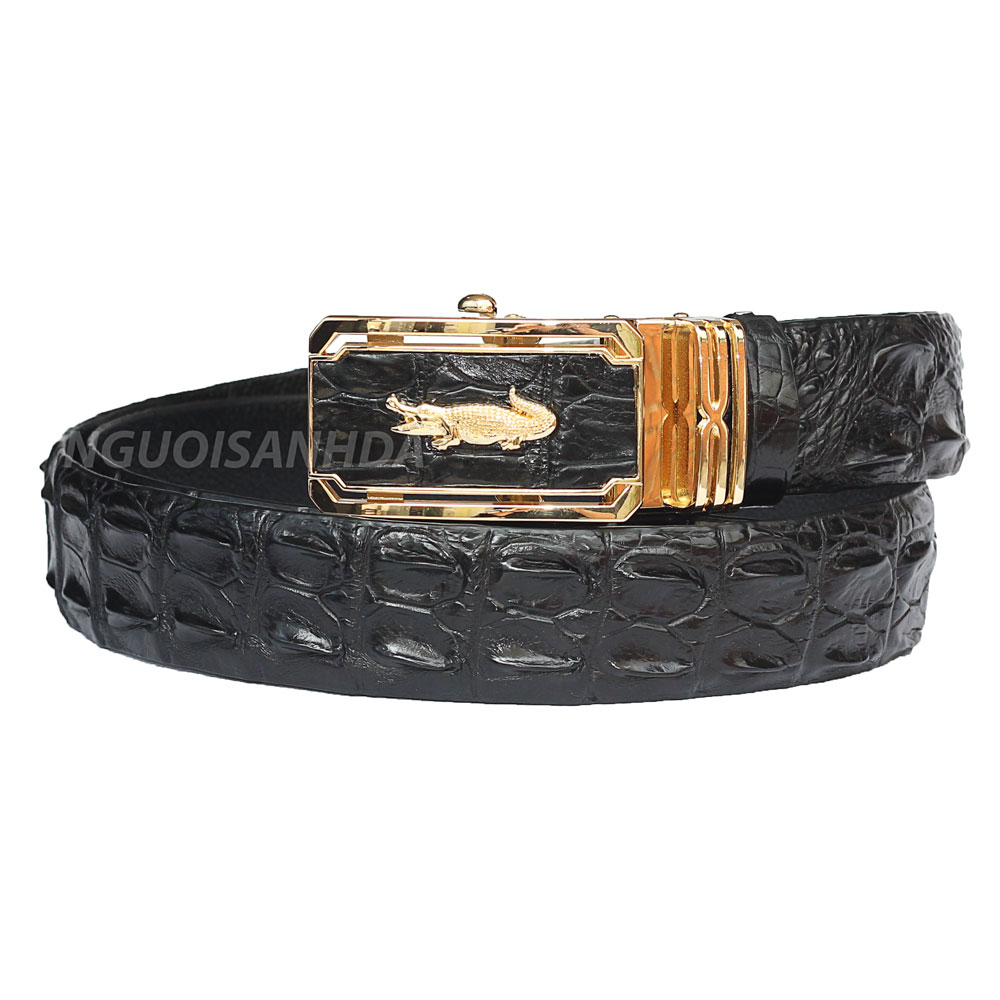 Thắt lưng da cá sấu liền nguyên con TLCS462, Dây nịt da cá sấu liền Người Sành Da - kèm hộp đựng sang trọng bảo hành 2 năm [TẶNG KÈM MÓC KHÓA CHÂN CÁ SẤU]