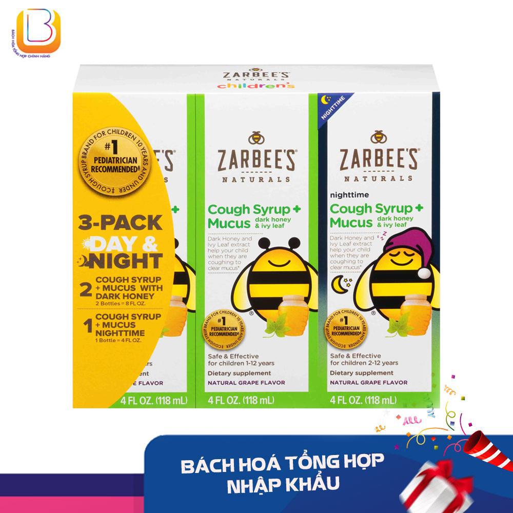 SET 3 CHAI SIRO HO ZARBEE'S NGÀY VÀ ĐÊM CHO BÉ 118MLX3