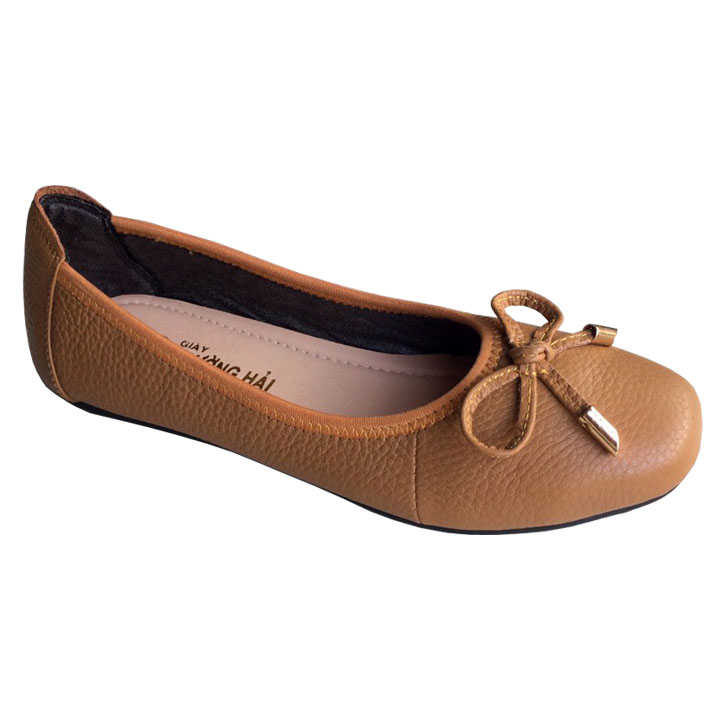 Giày búp bê đen da bò cao cấp thbb01680