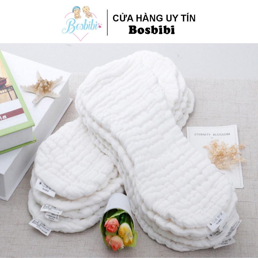 Miếng lót bỉm vải cotton 12 lớp, chống tràn size S,M