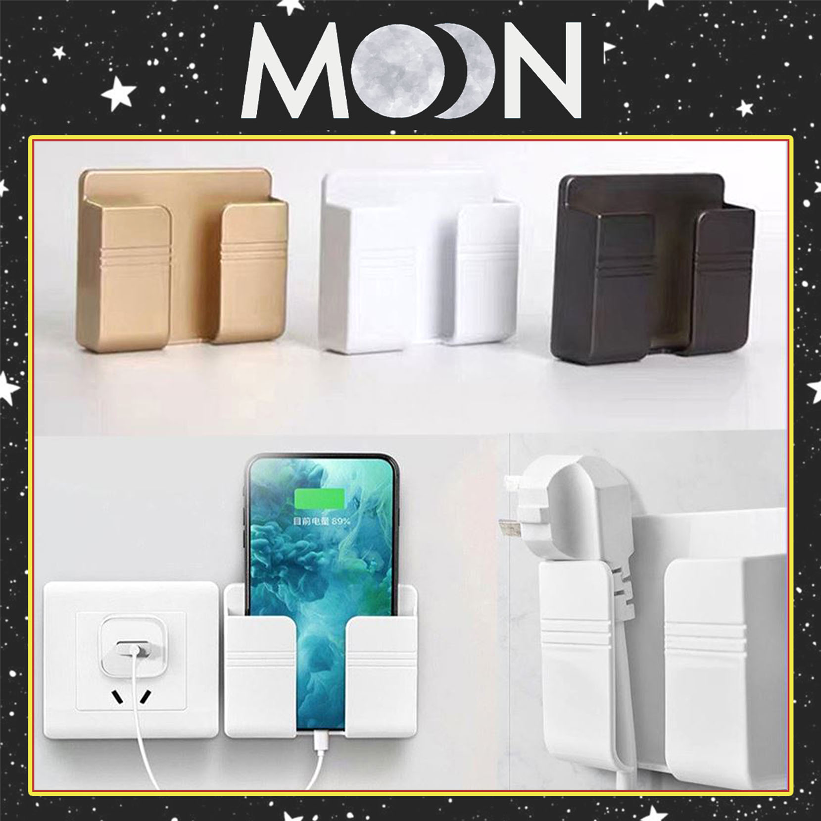 [SIÊU PHẨM 2021] Giá Treo/ Giá Đỡ Sạc Điện Thoại, Remote Dán Tường - Giá Đỡ Điện Thoại Treo Tường Tiện Lợi Thông Minh cực tiện lợi khi sạc pin