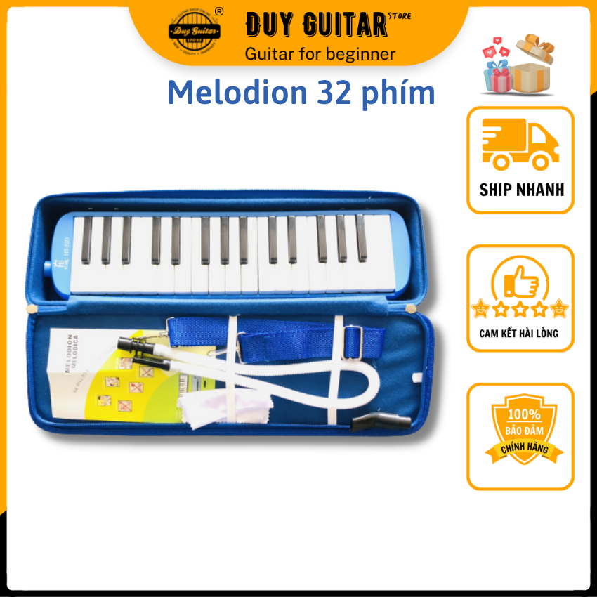 Kèn melodica 32 phím HT-32D - Nhạc Cụ melodion có túi đựng hộp nhựa cứng cáp Duy Guitar Store