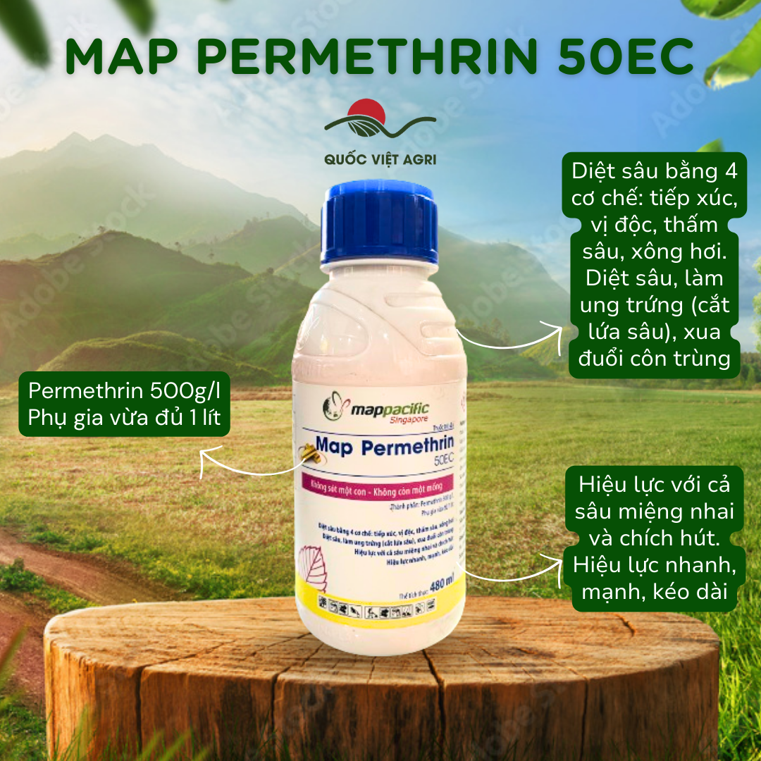 Thuốc trừ sâu - map permethrin 50ec - 480ml
