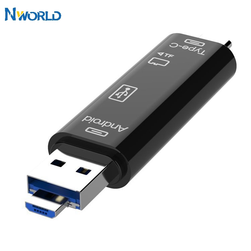 5 In 1 Usb 3.1 Card Reader SD TF Micro SD Card Reader For Phone Type C USB