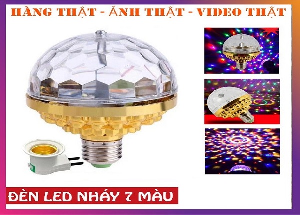 Đèn LED 7 màu vũ trường cảm ứng nhạc, đèn LED xoay 7 màu sân khấu chớp theo nhạc, Đèn nháy theo nhạc, đèn chớp 7 màu, đèn trang trí, đèn Led karaoke, đèn Led vũ trường, đèn cảm ứng âm thanh