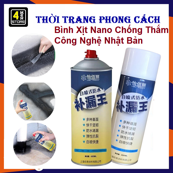 Bình Xịt Chống Thấm Khe Nứt Công Nghệ Nano Chống Dột Siêu Bền - Bình Xịt Chống Thấm Đa Năng 450ML / Chai dung dịch xịt chống dột