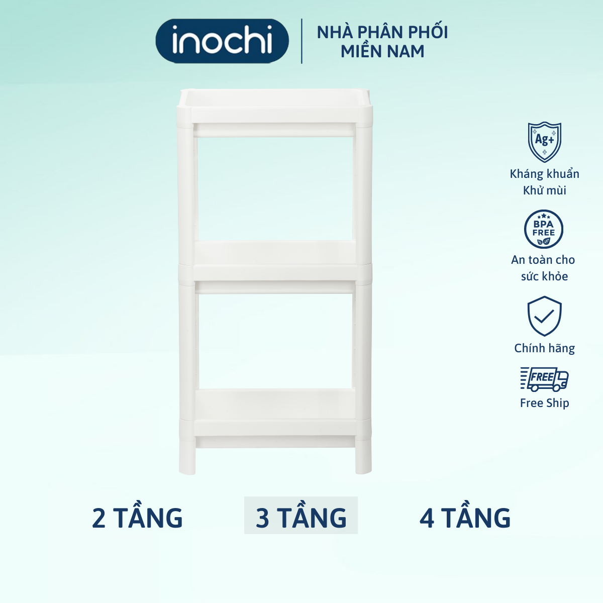 Kệ đa năng Tokyo 3 tầng INOCHI. thiết kế tiện lợi, bền đẹp, phù hợp với nhiều nhu cầu khác nhau