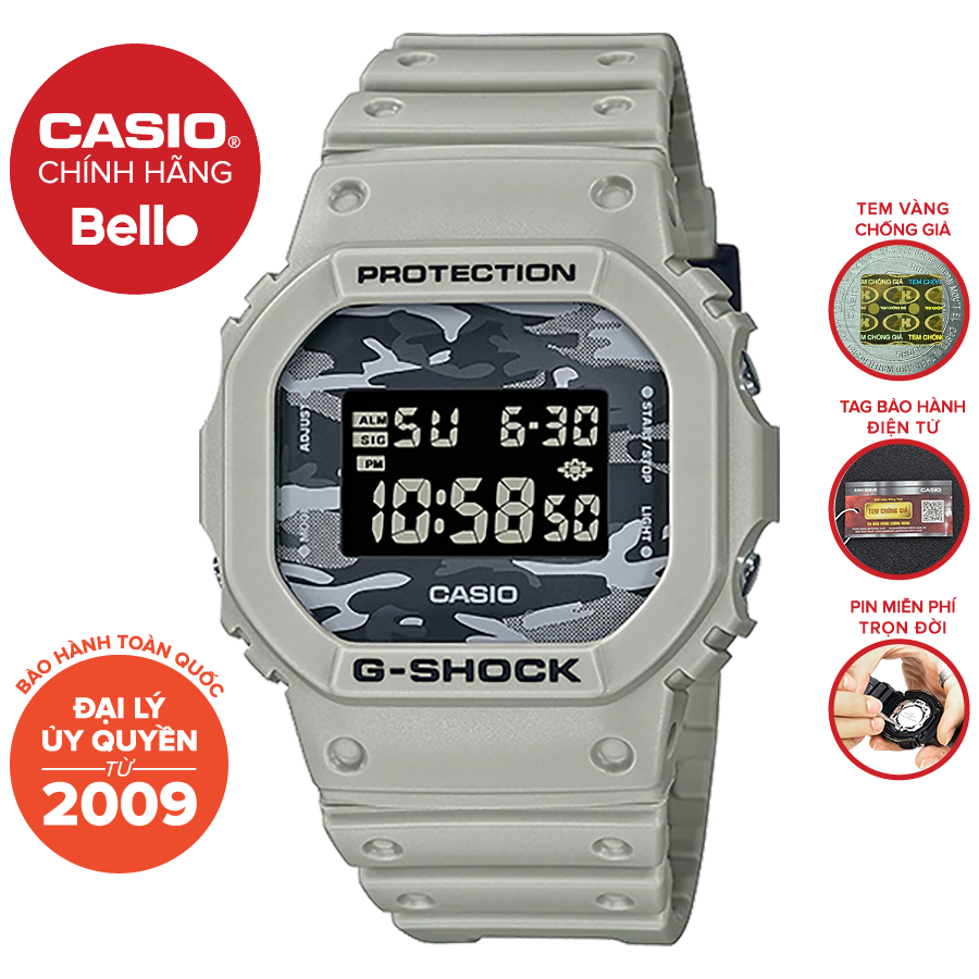 Đồng hồ nam dây nhựa casio g-shock dw-5600ca-8dr chính hãng bảo hành 5 năm pin tọn đời