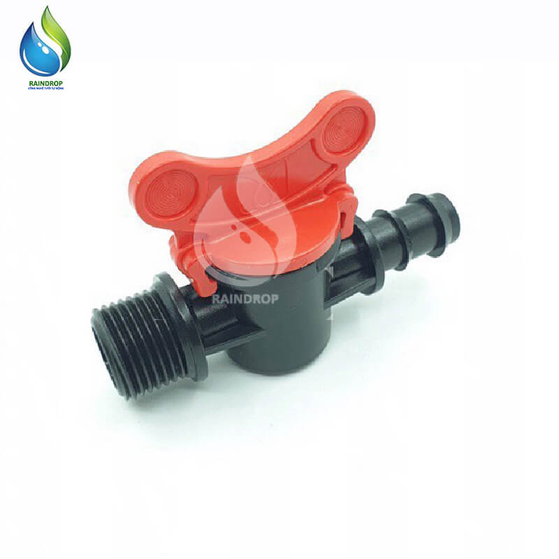 Van khóa ren ngoài 21 pvc nối ống pe 16mm