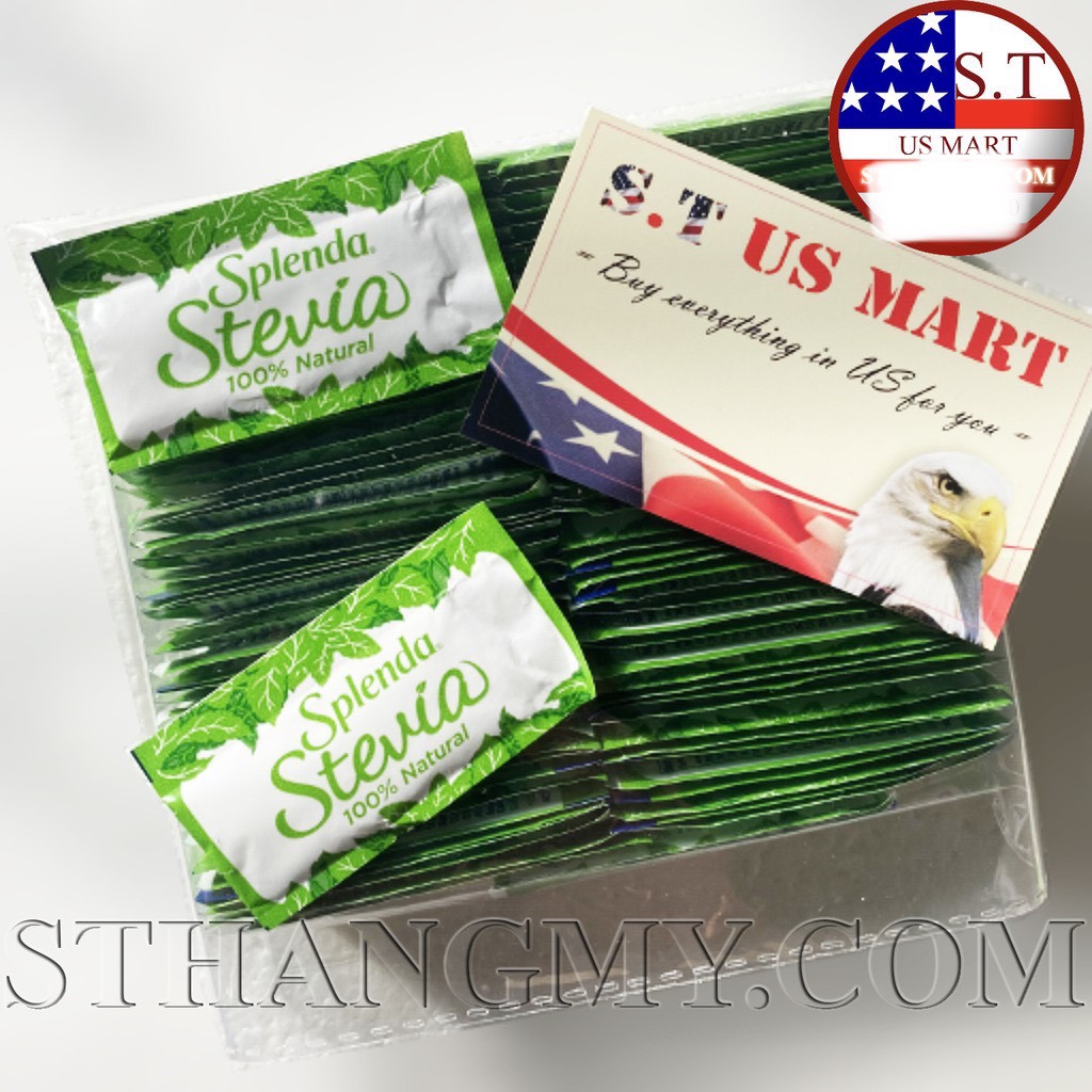 Combo 100 gói đường ăn kiêng Splenda Stevia  đường cỏ ngọt  của Mỹ