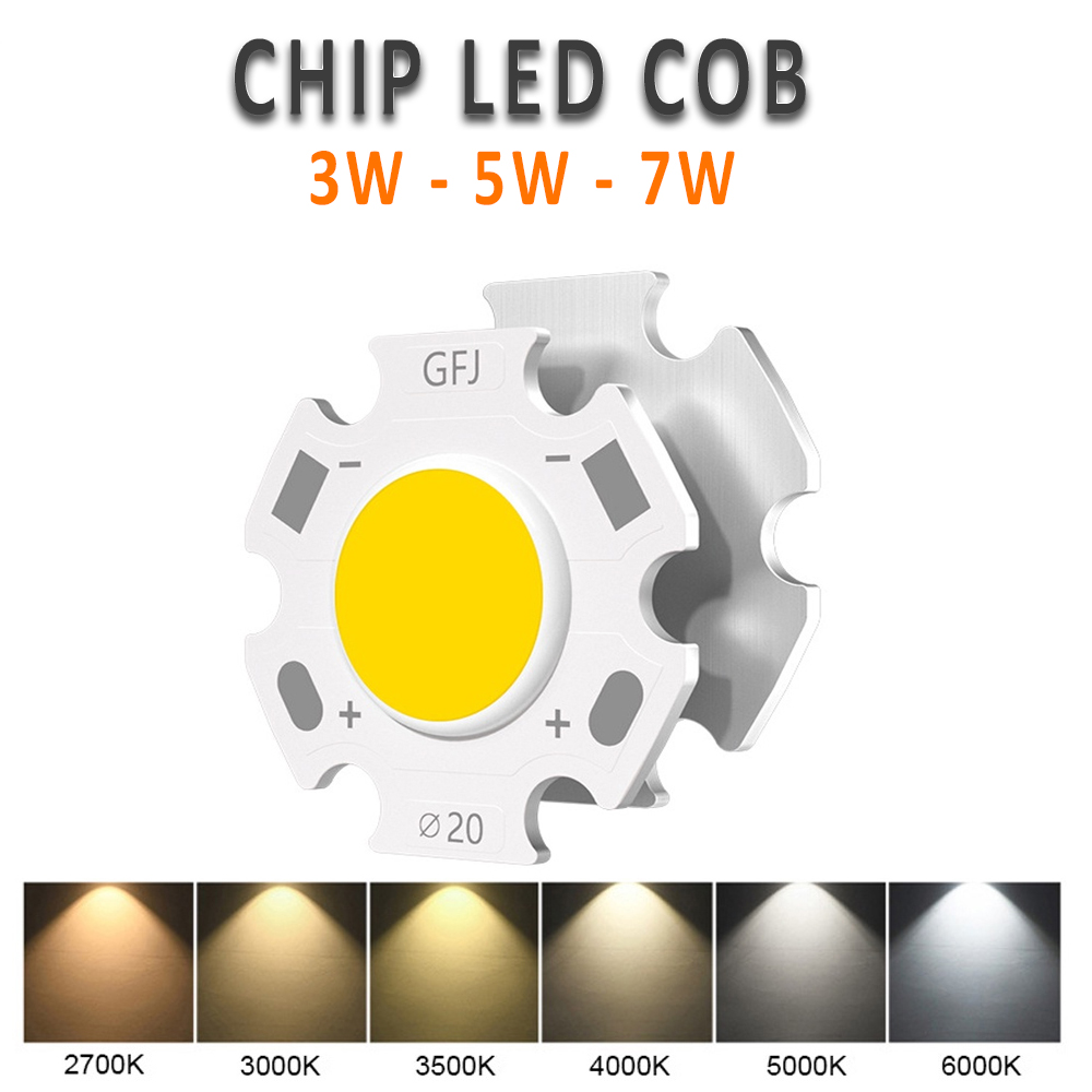 Chip led cob 3w, 5w, 7w bóng led thay thế cho các loại đèn rọi, đèn trang trí, đèn pin- cob-1