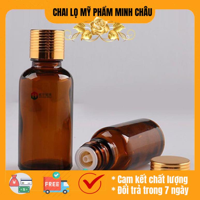 Lọ đựng tinh dầu nắp vặn vàng 50ml/100ml nhỏ giọt chiết serum