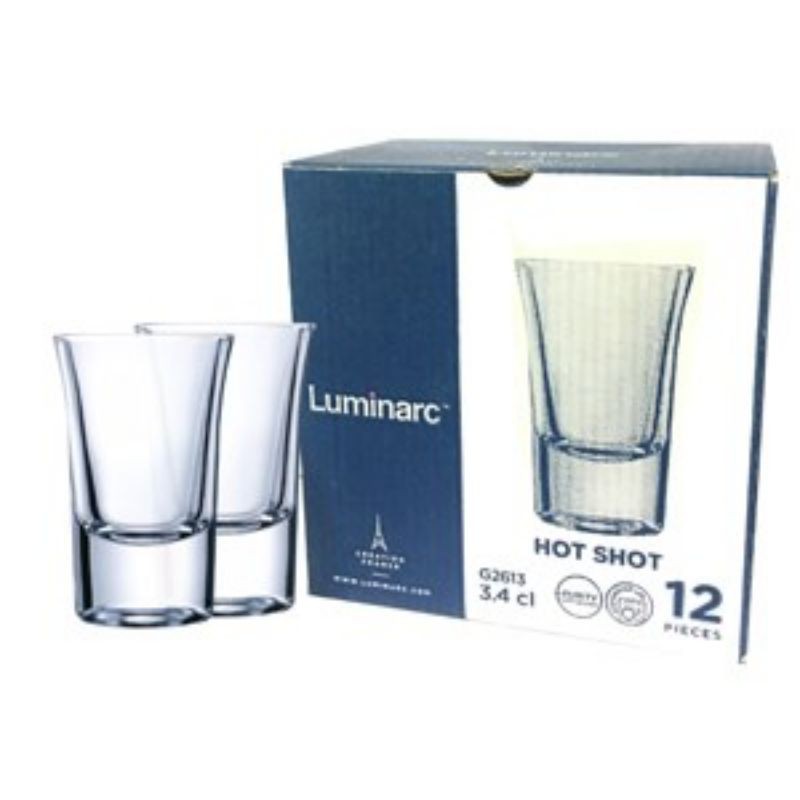 Bộ 12 ly thuỷ tinh luminarc hot shot 34ml - g2613