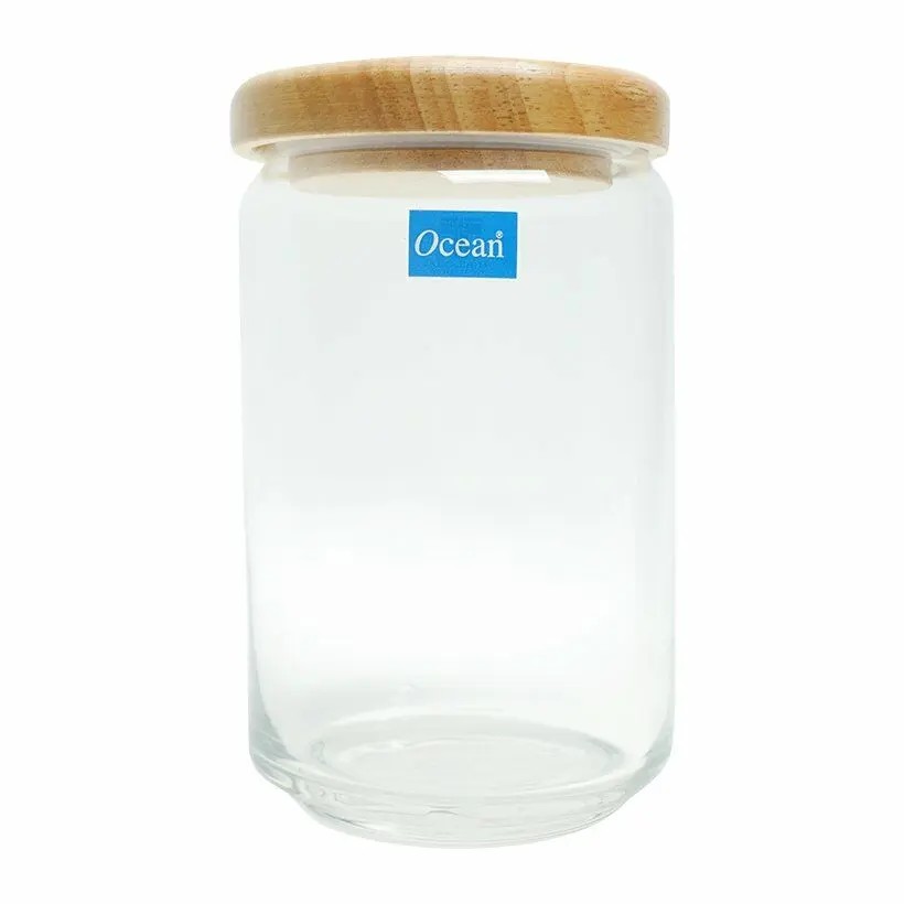 Hũ thủy tinh nắp gỗ có gioăng cao su ocean 750ml