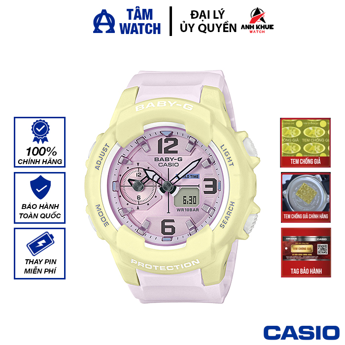 Đồng hồ nữ dây nhựa casio baby-g chính hãng anh khuê bga-230pc-9bdr
