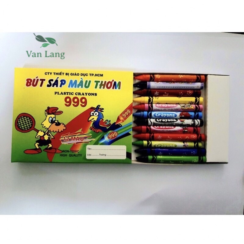 Bút sáp màu thơm 999, hộp bút sáp tô màu