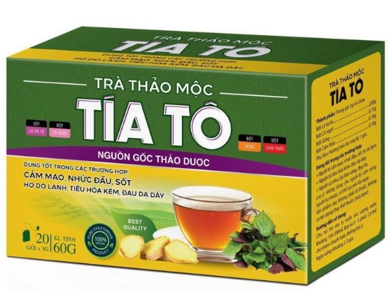 Trà thảo mộc tía tô -thảo dược