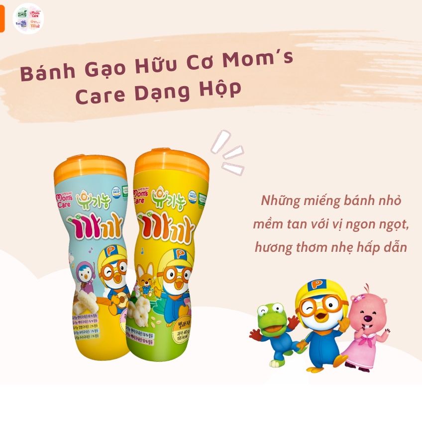 Bánh gạo hữu cơ Pororo Mom s Care Hàn Quốc 40g cho bé