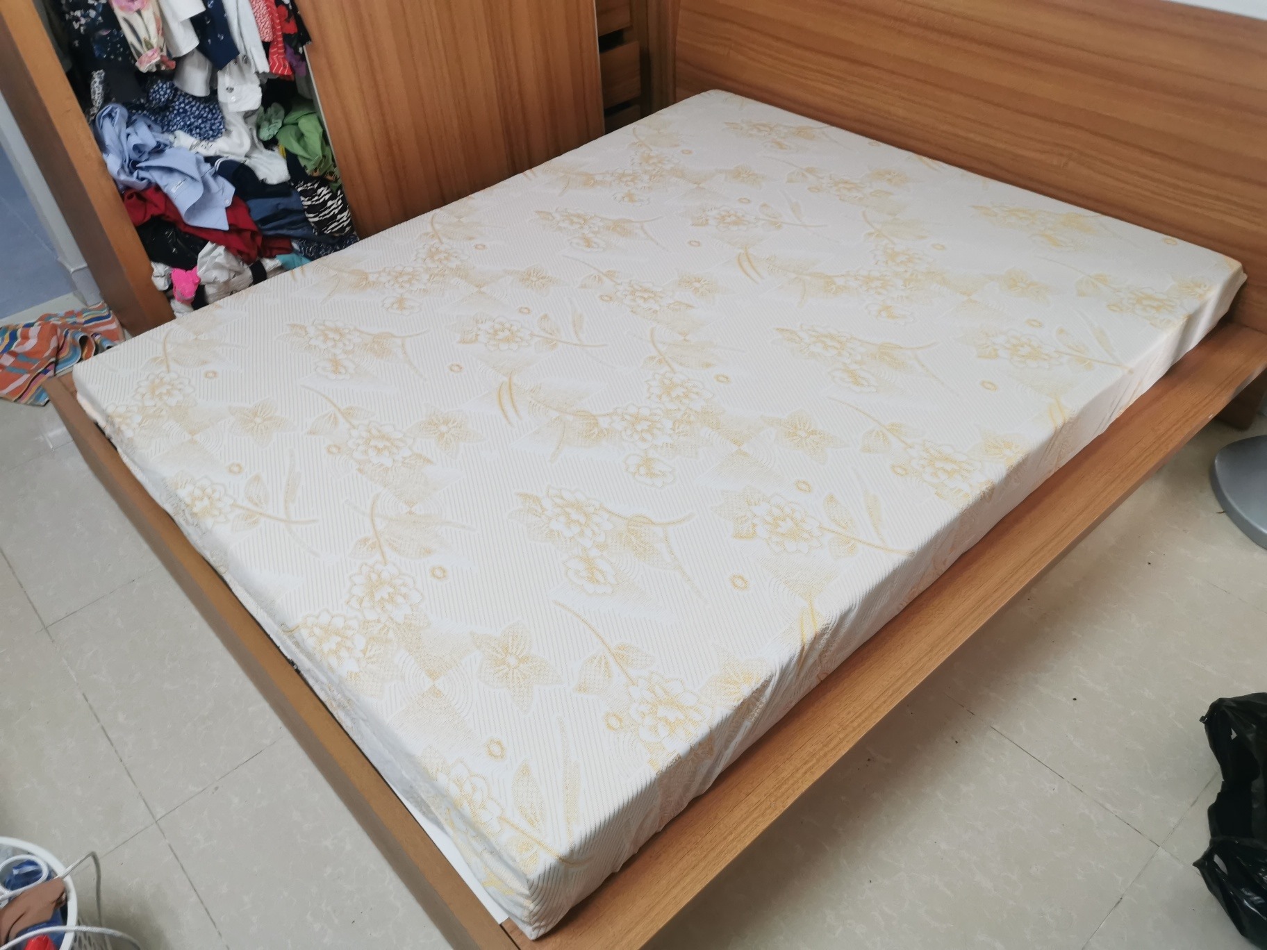 [HCM]Áo bọc nệm vải gấm KT 1m6 x 2m0 x 5cm bọc 2 mặt có dây kéo - Hoa văn đẹp mịn co giãn 4 chiều