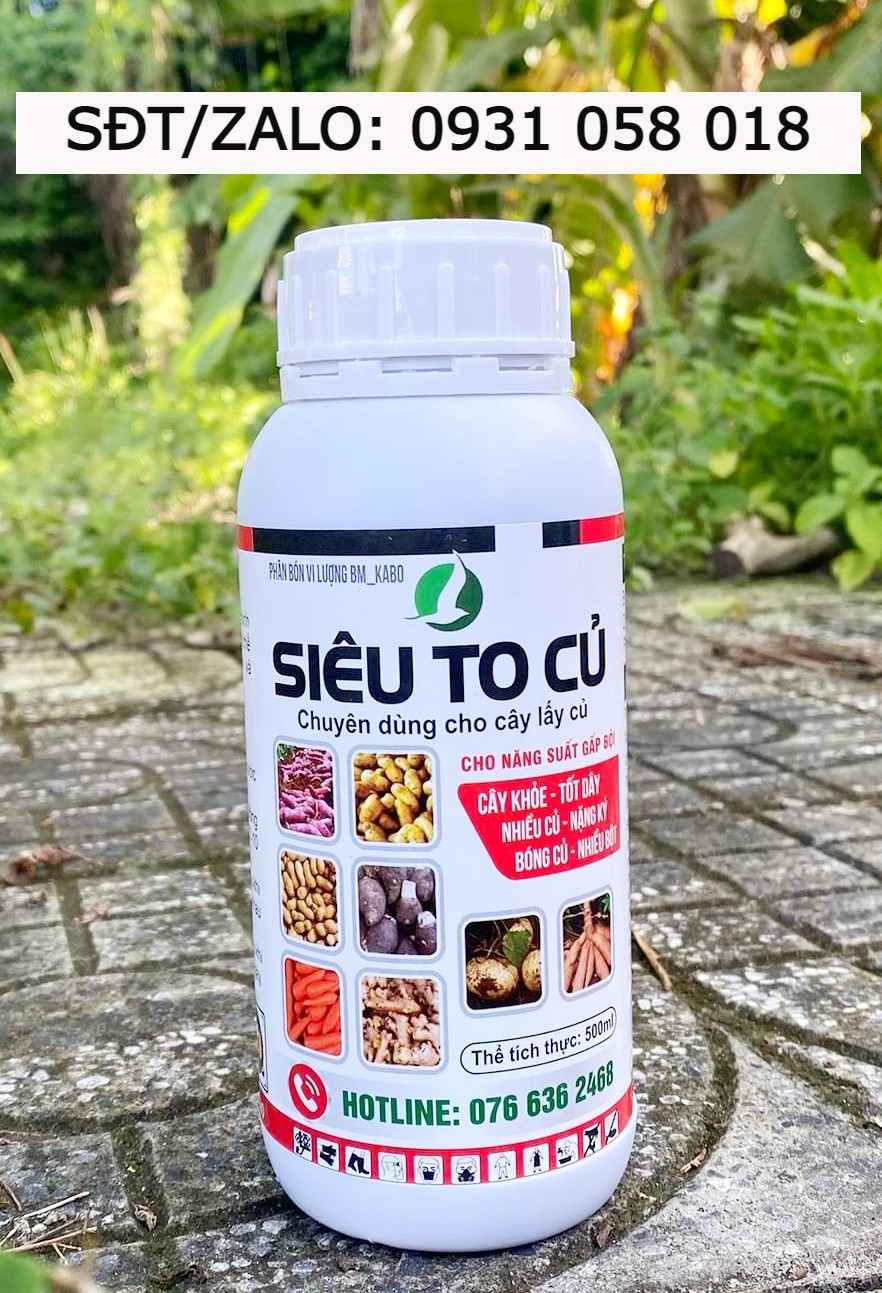 Phân bón lá siêu to củ 500ml - cây khoẻ, tốt dây; nhiều củ, nặng ký