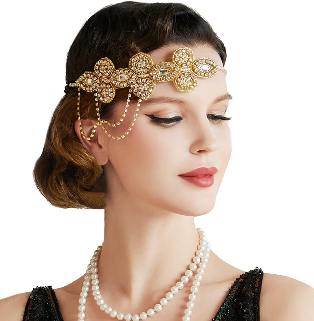 Uijuhi❦☊□ 1920s Headpiece Roaring 20s Accessories