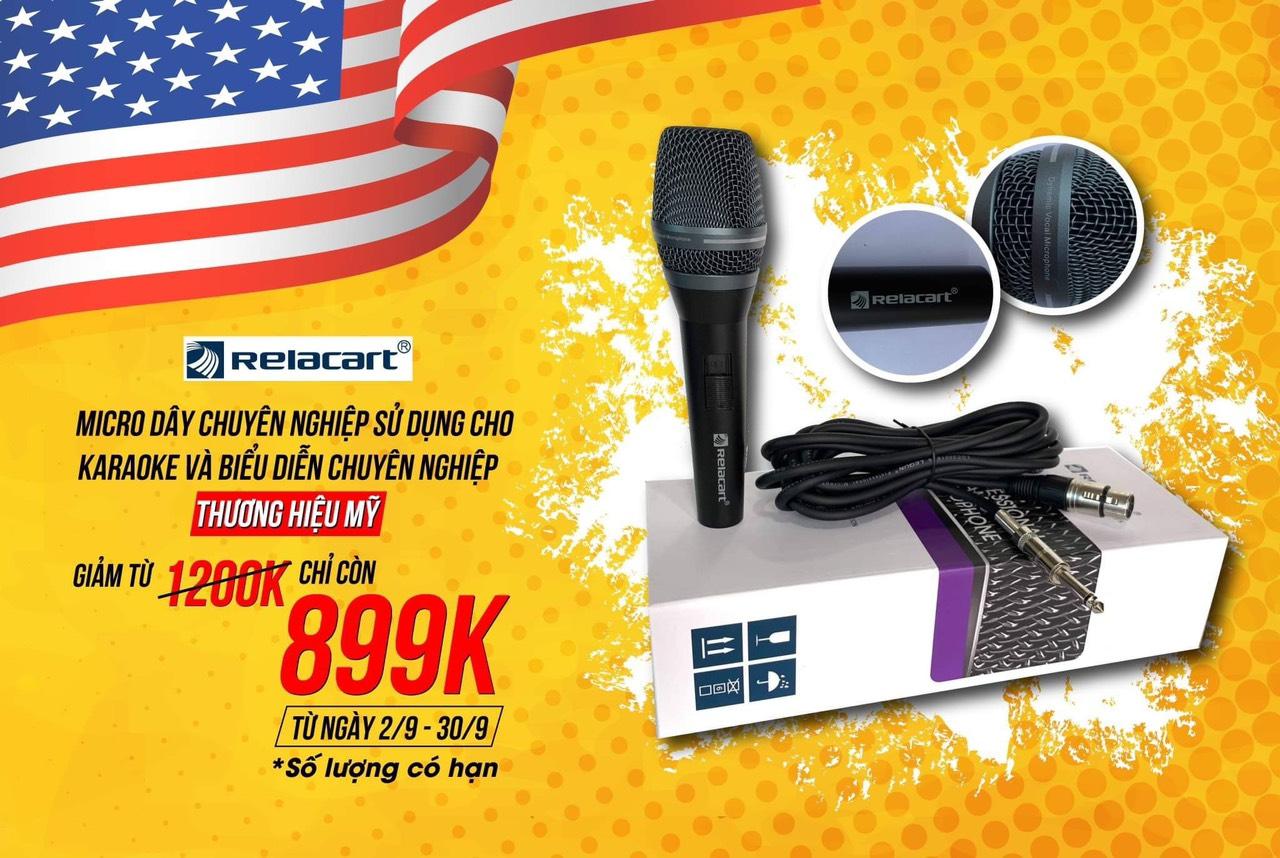 micro dây RELACART SM300 cao cấp cho phòng trà, Acoustic