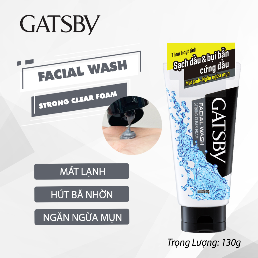 [HCM]SỮA RỬA MẶT NAM GATSBY (DÒNG MÀU ĐEN - PHÙ HỢP DA DẦU) SỮA RỬA MẶT CHO NAM NHẬT BẢN - HÀNG NHẬT NỘI ĐỊA