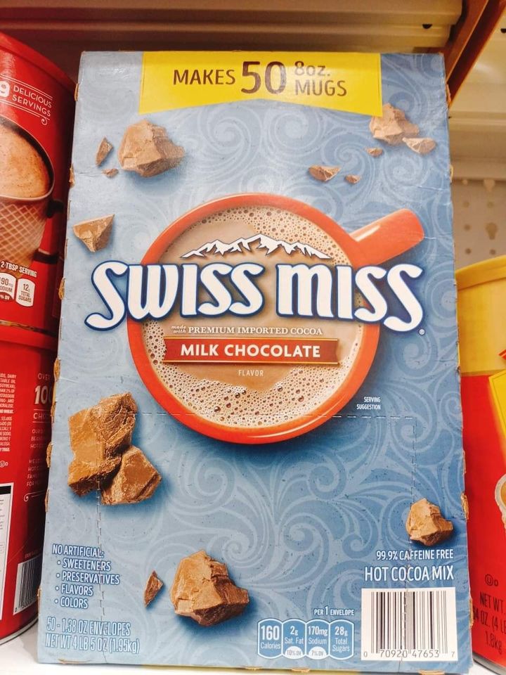 Bột cacao swiss miss hot cocoa mix milk chocolate mỹ hộp 50 gói