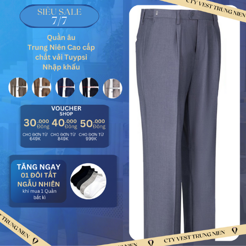 Quần âu nam trung niên cao cấp