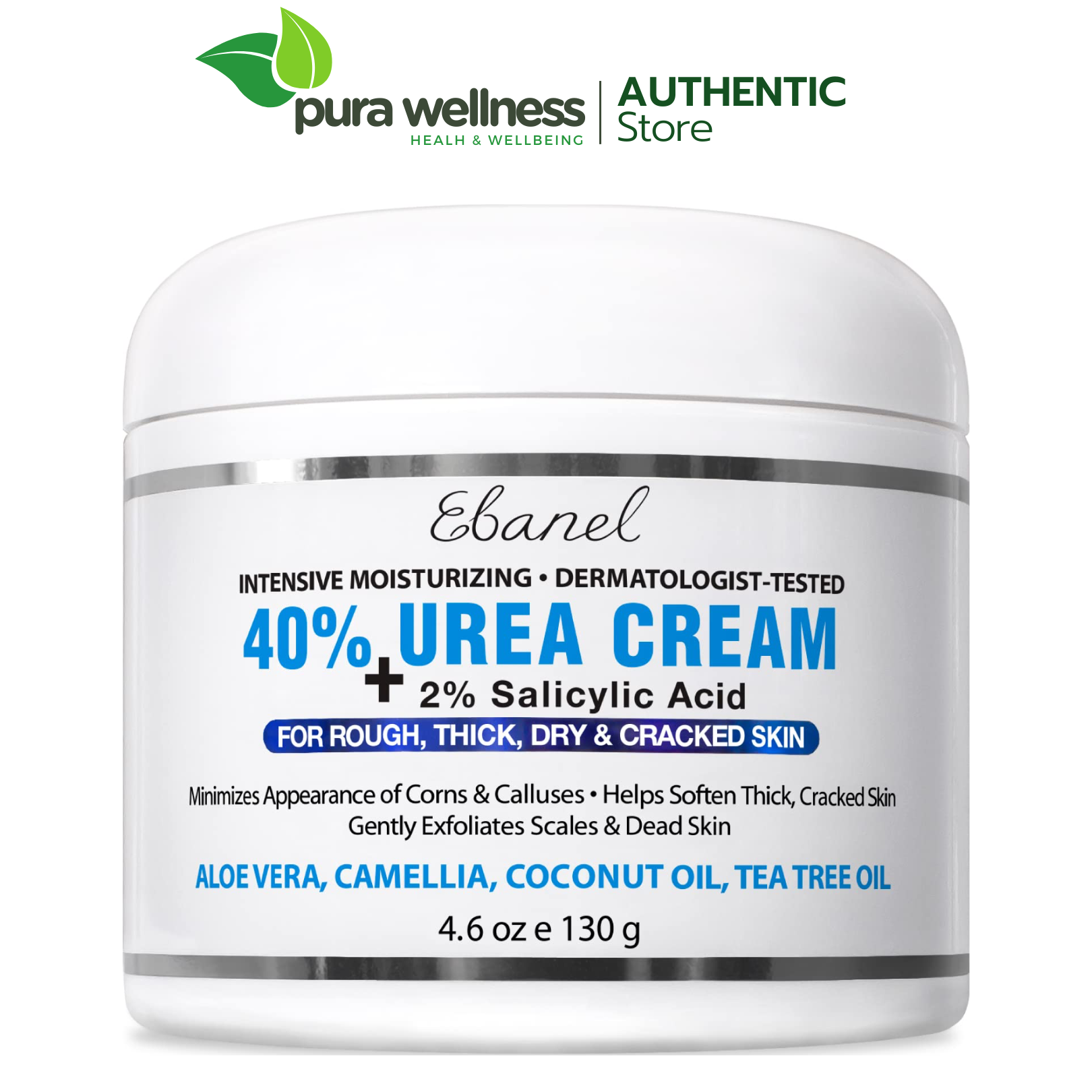Ebanel Urea Cream 40% Plus Salicylic Acid 130g - Kem dưỡng ẩm chuyên sâu, làm mềm, phục hồi da khô, nám, sẹo, rỗ