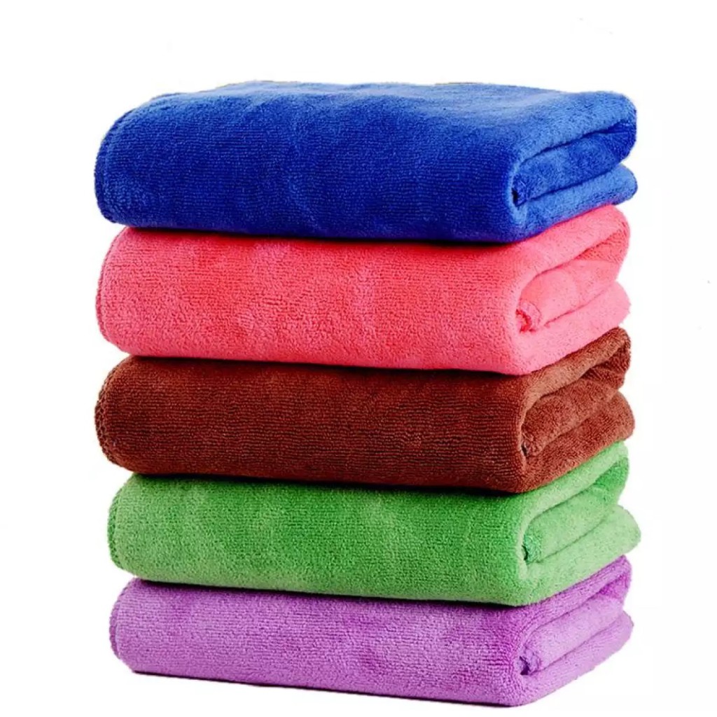 Combo 4 Cái Khăn tắm gội MÀU Cao Cấp 35x75cm Siêu mềm mịn, hút nước, không ra màu ( dùng được cho trẻ nhỏ)