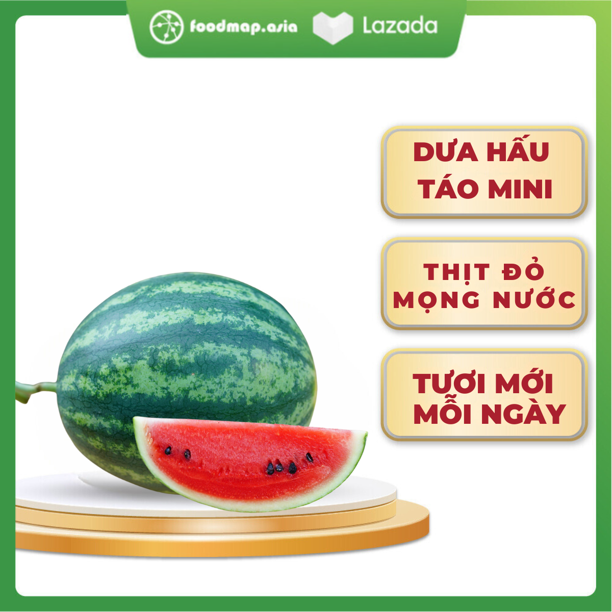 Dưa Hấu Táo Mini - Thịt Đỏ Mọng Nước - Foodmap Fruits