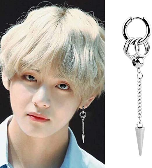 Bông tai Unisex bằng thép không gỉ V JUNG KOOK Jimin SUGA