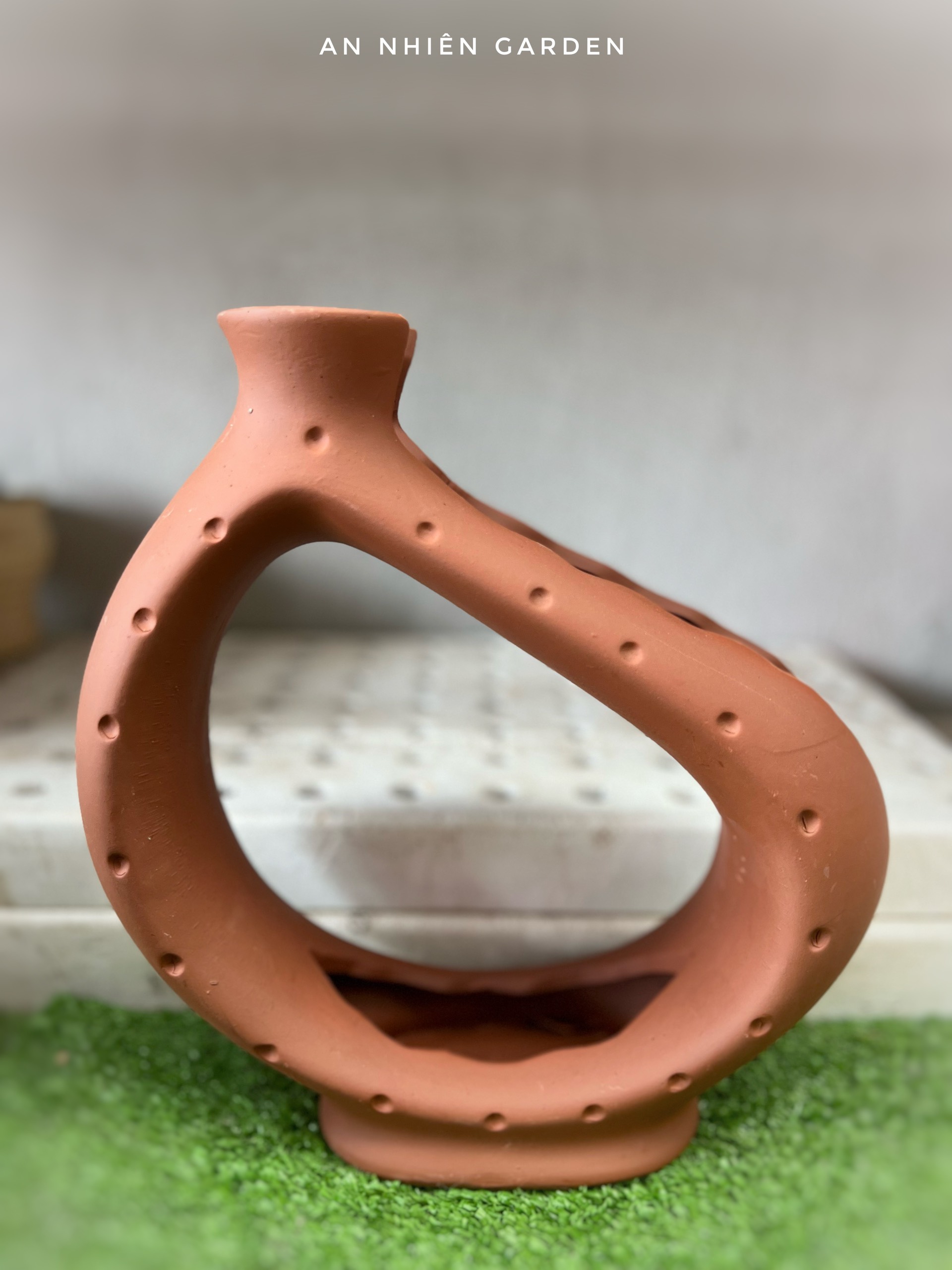 Chậu đất nung bình quai sách decor - trồng sen đá - xương rồng- lỗi 1 đổi 1