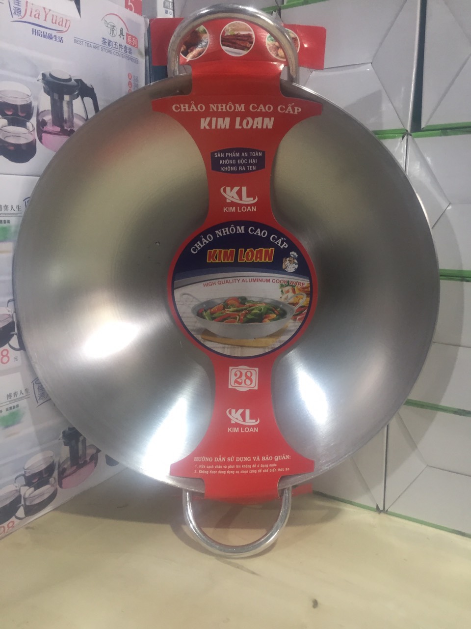 [HCM][SALE GIẢM-ẢNH THẬT] Chảo nhôm 2 quai chiên xào an toàn hàng công ty size 26 cm. Chảo 2 quai chiên xào