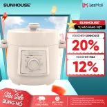 Nồi áp suất điện đa năng 2.5L Sunhouse SHD1520  - Lòng nồi dày 1.8mm - Đa chức năng nấu - Xả áp bằng nút ấn