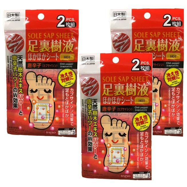 Bộ 06 Miếng dán thải độc chân Daiso - Nhật Bản