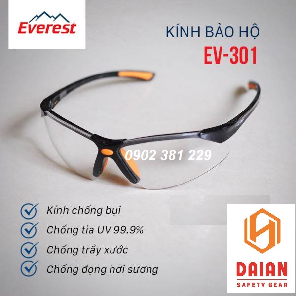 Kính bảo hộ lao động Everest EV301