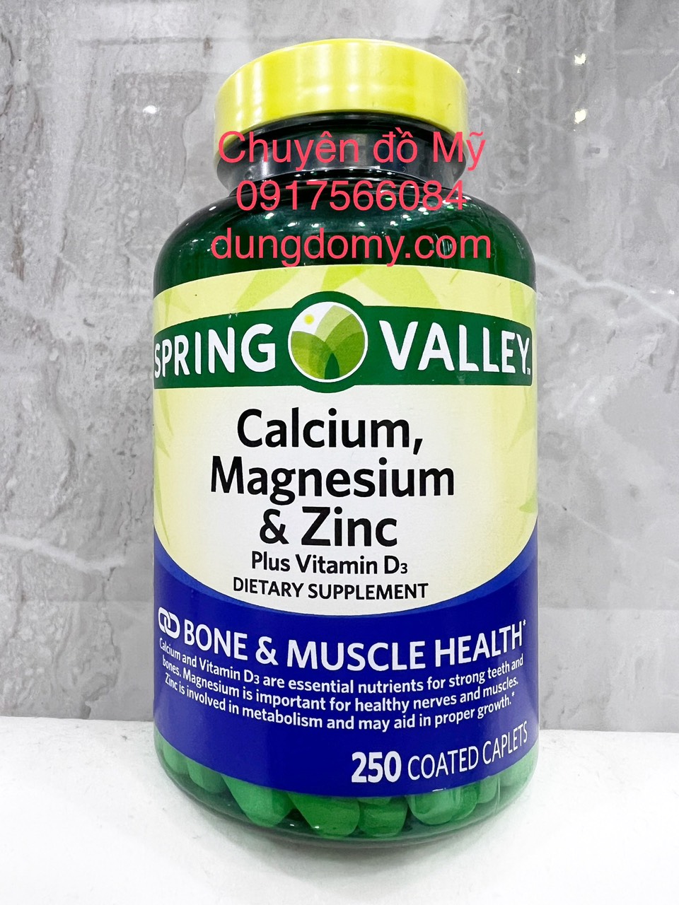 Date T1 2026_ Viên uống bổ sung Calcium Magnesium Zinc 250 viên Spring