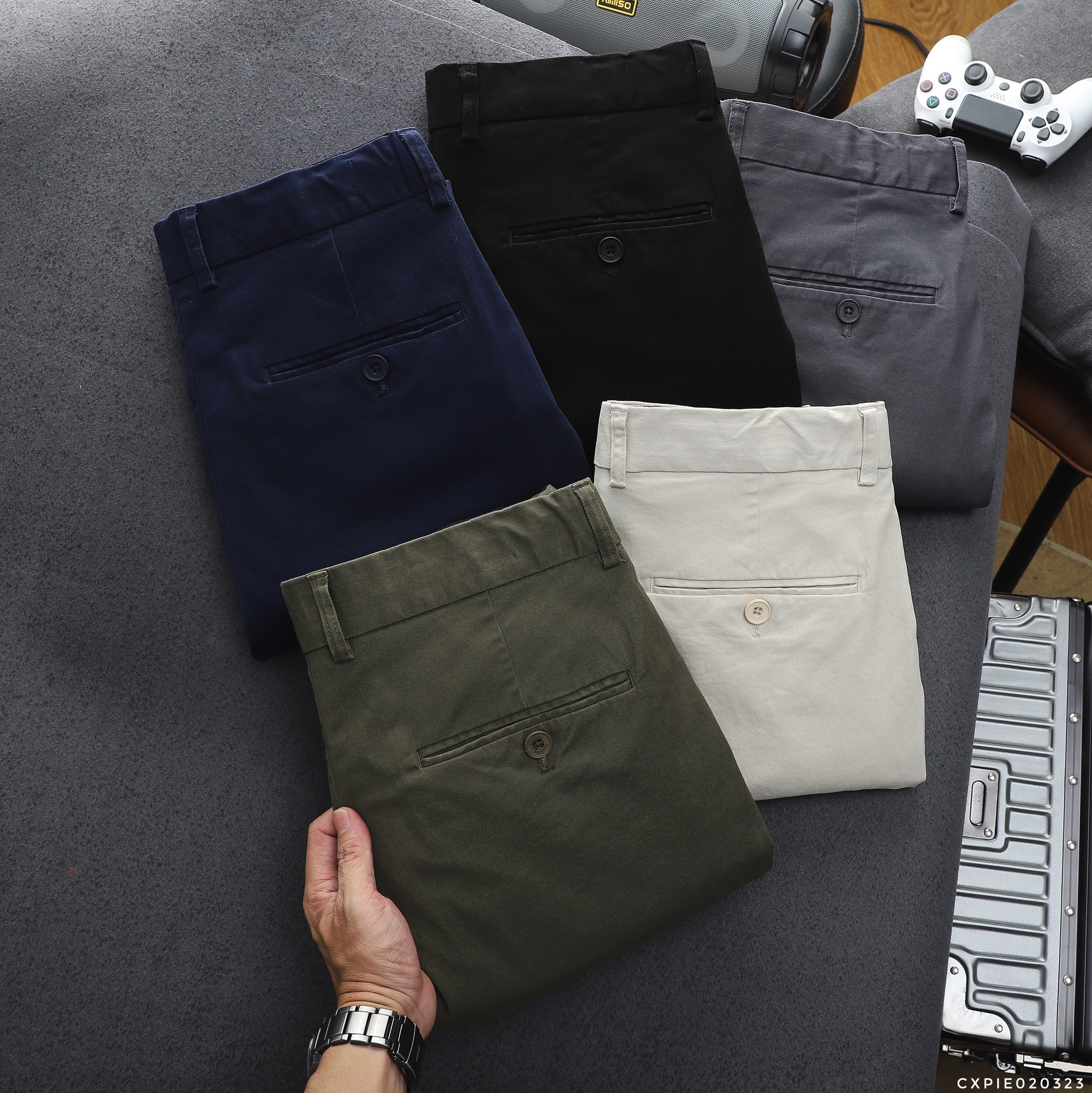 Quần kaki nam pierre cardin chất co giãn nhẹ dáng slimfit mã mới nhất 2023