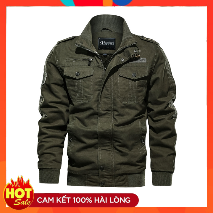 Áo Khoác Nam Kaki US ARMY Lính Mỹ, Áo khoác Kaki Lính Mỹ Có Lót Lông Cực Ấm Phong Cách Lính Mỹ Mạnh Mẽ Khỏe Khoắn