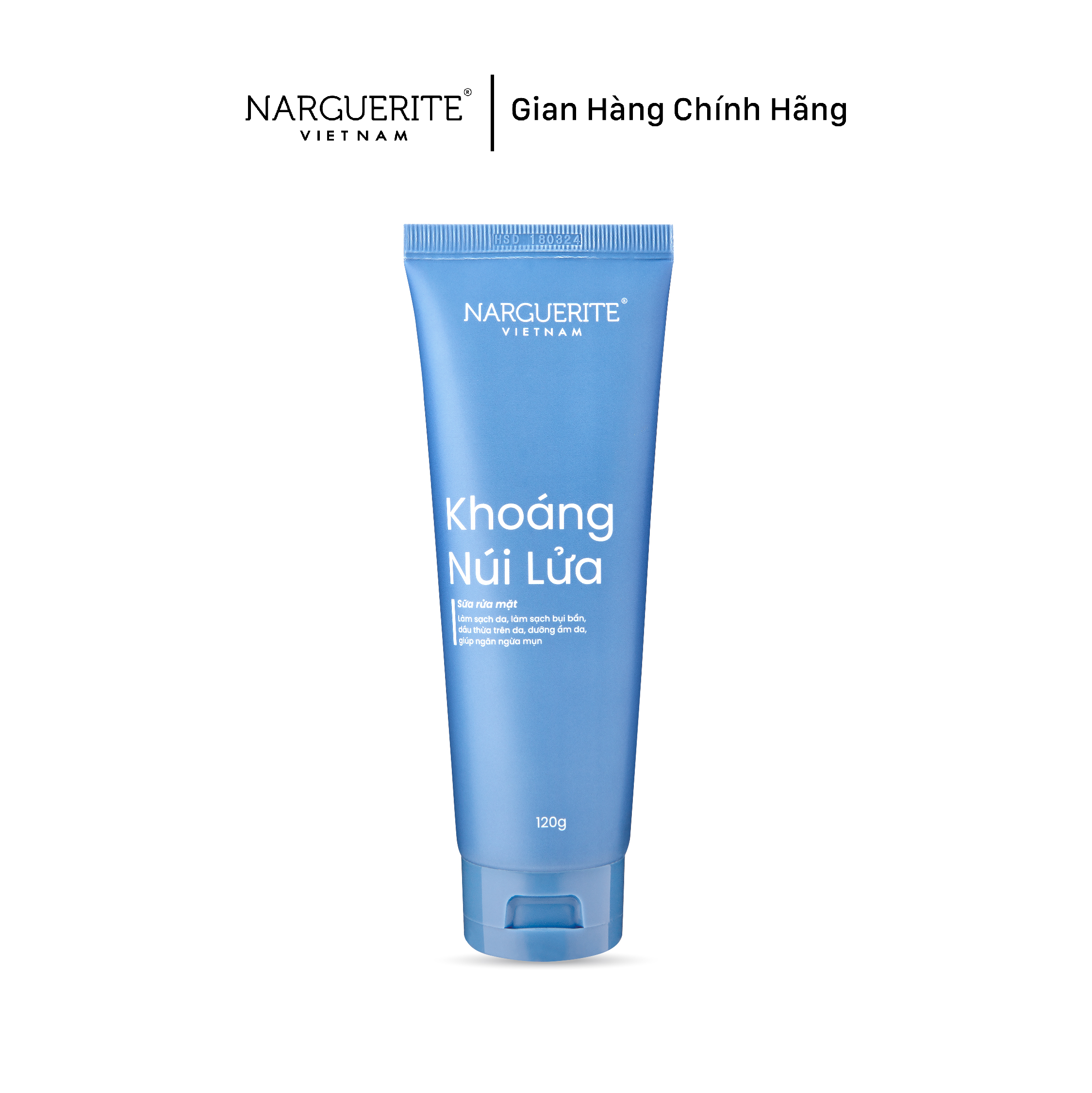 Sữa rửa mặt khoáng núi lửa Narguerite kiềm dầu ngăn ngừa mụn 120g