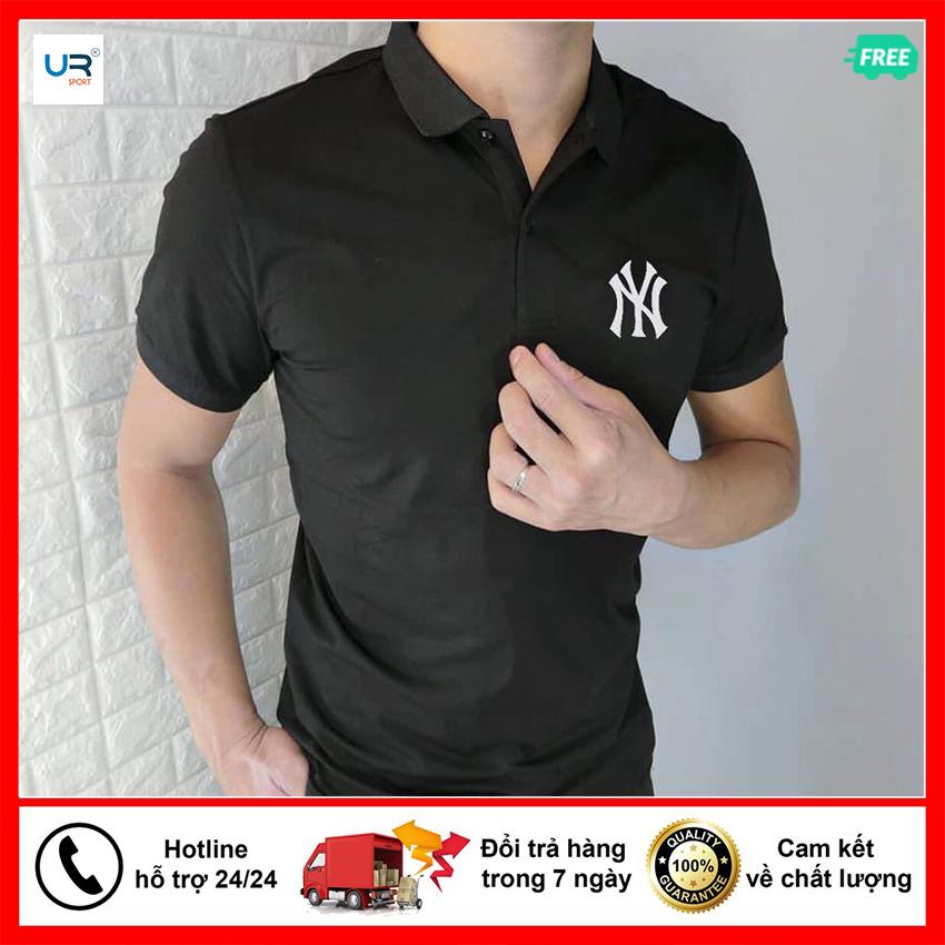 Áo Polo Nam cổ bẻ New york yankees thun basic cộc tay vải cá sấu poly mịn phong cách trẻ trung chuẩn form nhiều màu | ursport